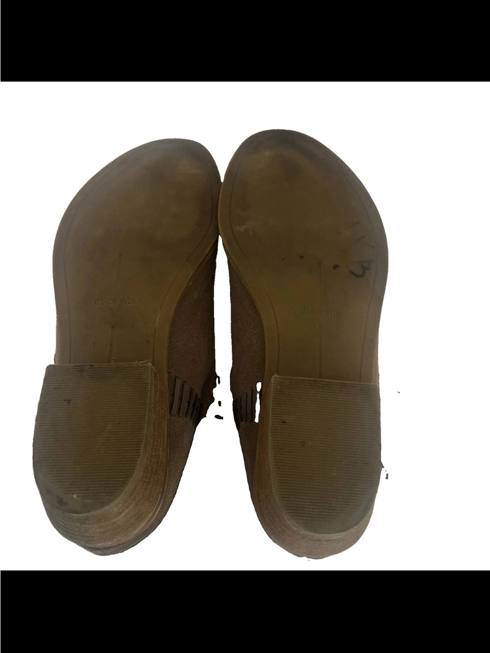Dolce Vita Ankle Boots Tan Suede Size 7 Cowgirl Chic Western Boho - Picture 3 of 6